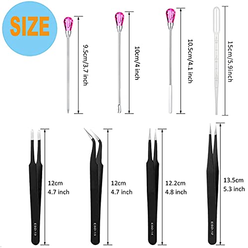 image for MSDADA 11 Pcs Silicone Resin Mold Tools Set Stirring Needle Spoon Tool
