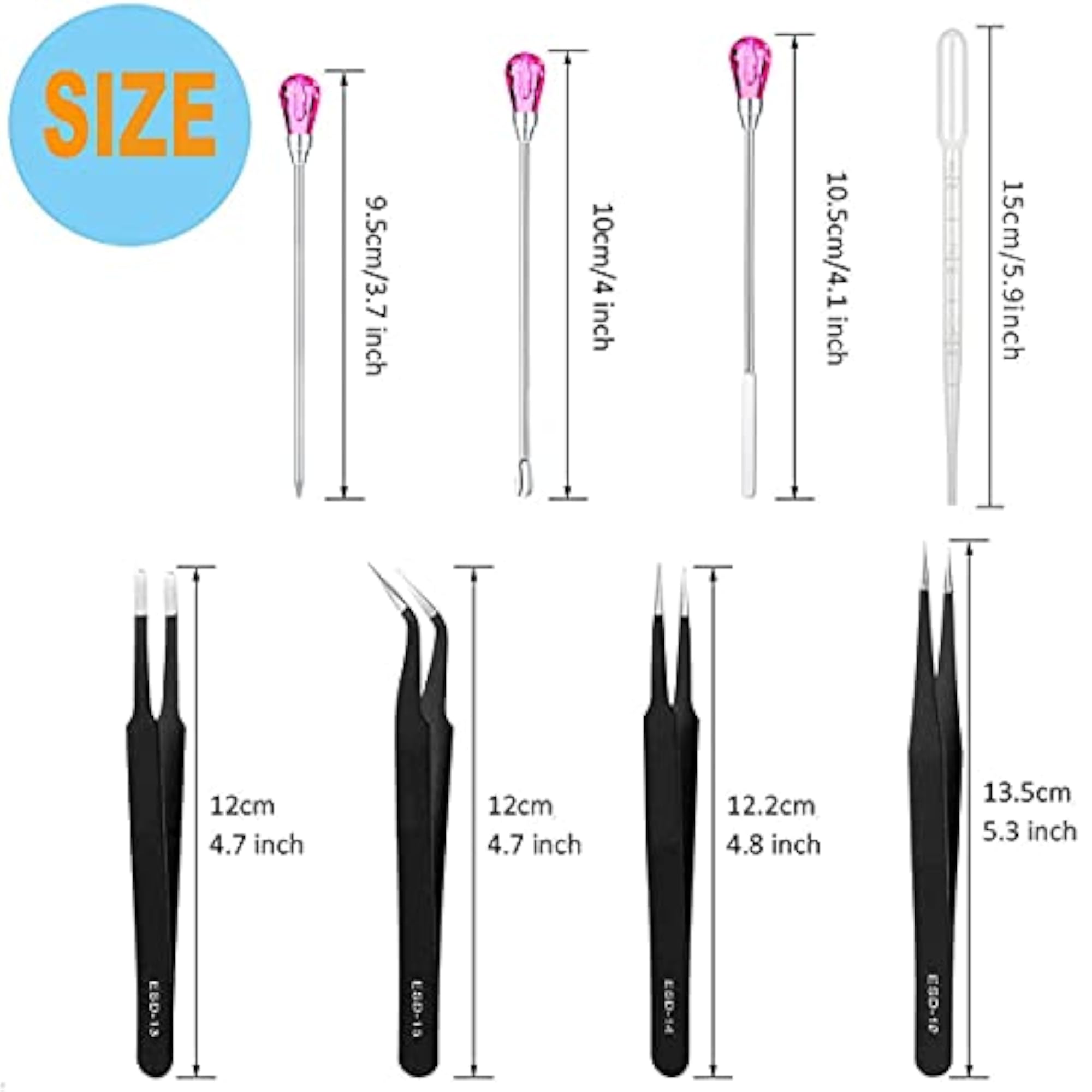 11 Pcs Silicone Resin Mold Tool Set for Jewelry Making