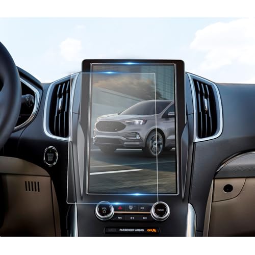 BIBIBO 2Pcs for 2024 Ford Edge Screen Protector for 2021-2024 Ford Edge (SE, SEL, ST-Line, Titanium,ST )12 Inch Display, 2024 Ford EdgeRadio Screen Protector 2024 Ford Edge Accessories PET Nano Foils 2021-2024 Edge