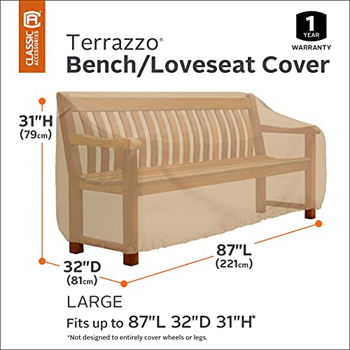 Classic Accessories Terrazzo Patio Bench/Loveseat Cover, Large #TOP1