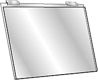 Vista 5 de 4 piezas de acrílico soporte de letrero Slatwall 11-1/8 x 7-1/4 horizontal para montaje en pared