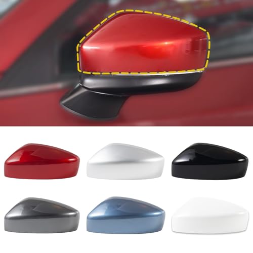 Goholy Car Door Side Rearview Mirror Cover Compatible With Mazda CX-5 CX5 2017 2018 2019 2020 2021 Housing Rearview Mirror Protective Cover Steel Platinum Ash Left Driver Side