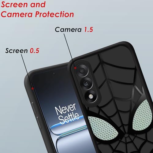 Image of Stylish Spider Back Case Cover Compatible for OnePlus Nord 5 5G | Spidey Face Mask Case | Soft Silicone | Camera & Full Body Protection | Shock Proof | (Black)