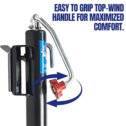 Jeremywell 2000lbs Trailer Tongue Jack Lift Swivel Heavy Duty 1 Ton Camper Boat