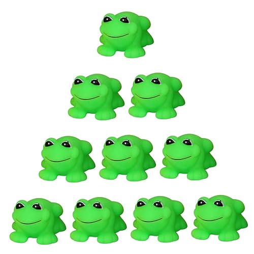 Baby Bath Toys 10PCS Funny Squeak Frog Rubber Bathtub Toy Mini Cute Frog Shower Squirter Floating Toys for Toddlers Children