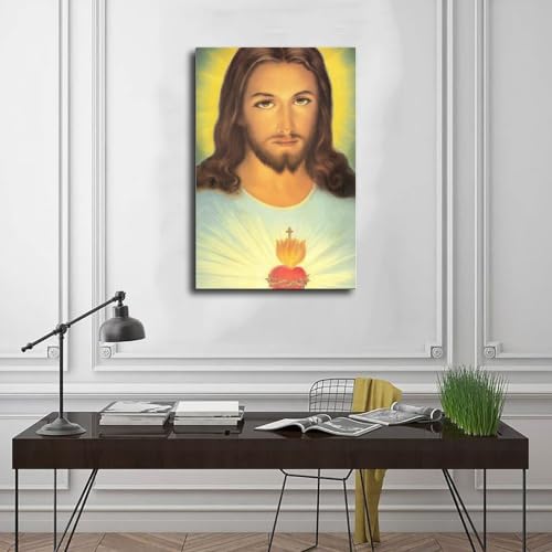 Sacré-Cœur de Jésus-Christ impression murale tableau chrétien 40x61 - 3