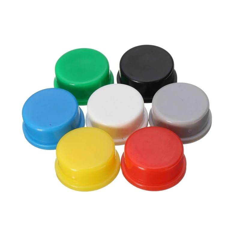 12x12x7.3 mm Round Cap for Square tactile Switch – White(Pack of 10)-image-24