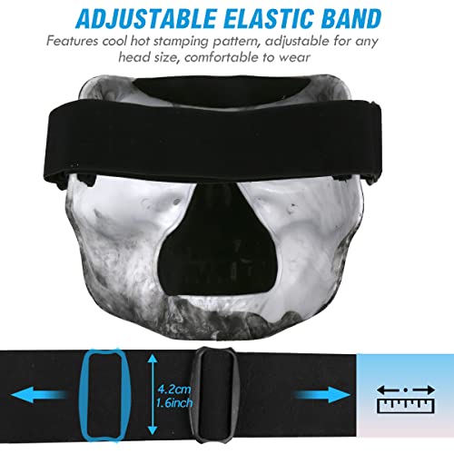 Outamateur Skull Goggle Mask Riding Mask Safety Road Riding Uv Motorbike Glasses (Grey Mask) #TOP4