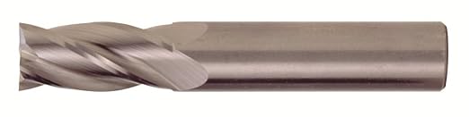 Bassett MSE-4 Series Solid Carbide General Purpose End Mill, TiAlN Coated, 4 Flute, 30 Degrees Helix, 0.090