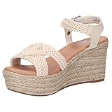 Suela antideslizante XTI 43976, Sandalias con cuña Mujer, Beige, 38 EU
