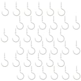 Metal Cup Hook, Pack of 36, White, Premium Steel Screw Hooks, Command Outdoor Light Clips, Christmas Light Hooks