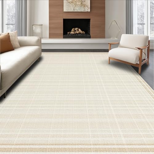 ODIKA Flatwoven High Traffic Area Rug 2x3, Minimalist Sand Textured