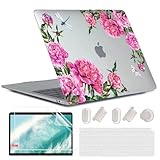 MUSHUI 4 in 1 Hülle für MacBook Air 13 Zoll 2020-2018 M1 A2337 A2179 A1932 Retina Display, Langlebige Schützende Kunststoff Laptopschale + EU Tastaturabdeckung für Mac Air 13.3, Xin3