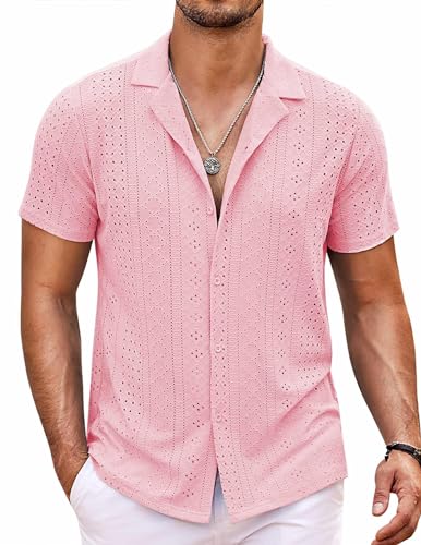 Chemise boutonnée à manches courtes légère et respirante pour l'été