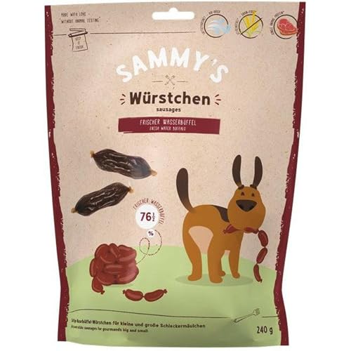 Sammy's Hundesnacks Wasserbüffel Würstchen 240 g, Hunde Leckerlis