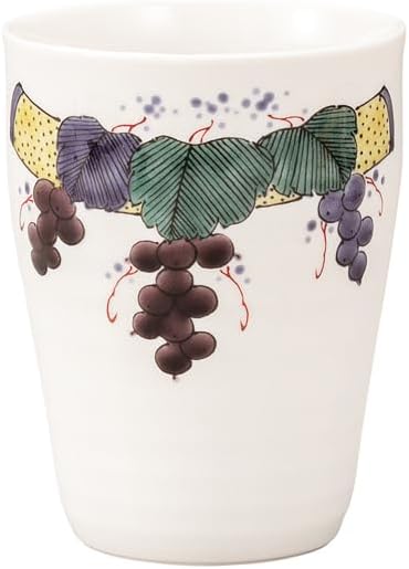 ナカマル『九谷焼』フリーカップ･色絵ぶどう文 K9-1160