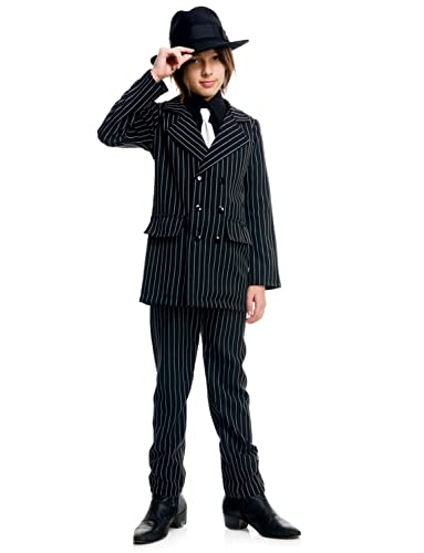 Costume rayé garçon ensemble smoking 2 pièces mariage cérémonie revers cranté