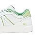 Lacoste Womens L002 Evo Sneaker, WHT/LT GRN, 9