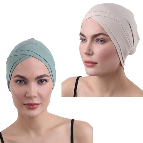 Deresina W - Gorra de quimioterapia de algodón de bambú para pérdida de cabello, para mujer, Multicolor 81, Talla única