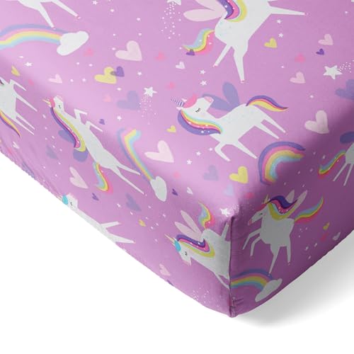 Image of Little Sleepies Baby Crib Sheets, Buttery Soft Viscose from Bamboo Crib Sheets for Boys & Girls, Toddler Bed Sheet, Standard Crib Mattress Sheet, Super Stretchy & Elasticized (Sienna's Unicorns)