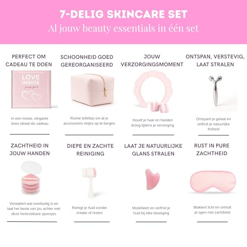 KOREAN SKINCARE - Cadeau voor vrouwen - Gifts for women - Beauty Box met Gezichtsverzorging - Make up, Moisturizer, Face Mask - Moederdag Cadeau - Verjaardag of Kerst Geschenkset - gift box (Rose) - Afbeelding 3