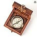 Antiqula Vintage Compass in Handcrafted Rosewood Box, Decorative Nautical Compass for Gifts, Brass and Wooden Design