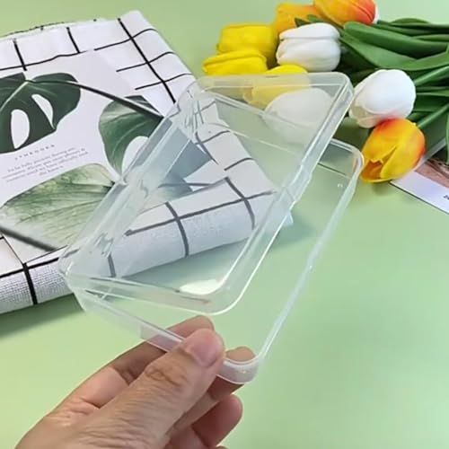 Image of 12 Pack Clear Plastic Beads Storage Containers Box (4.06 x 2.91 x 0.98 in) with Lid, Small Plastic Containers for Storage of Small Ite ms, Crafts, Jewelry, Hardware