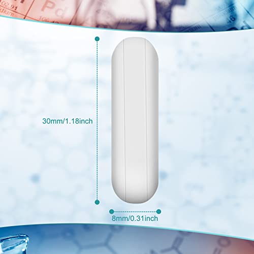 Image of Weewooday 2 Pieces PTFE Magnetic Mixer Stirrer Bar, White Color Stainless Steel Laboratory PTFE Stir Plate Bar, Mixing Plate Magnet Stick (30 Mm / 1.18 Inch)
