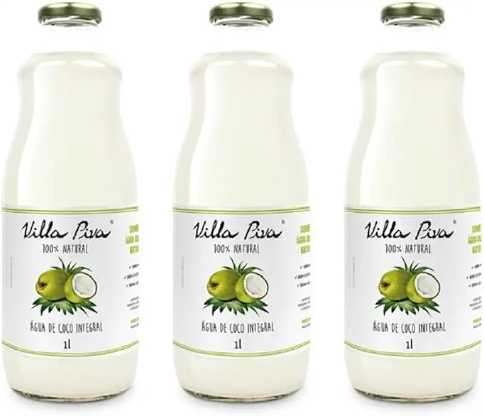 Kit 3X: Água de Coco Natural Villa Piva 1L