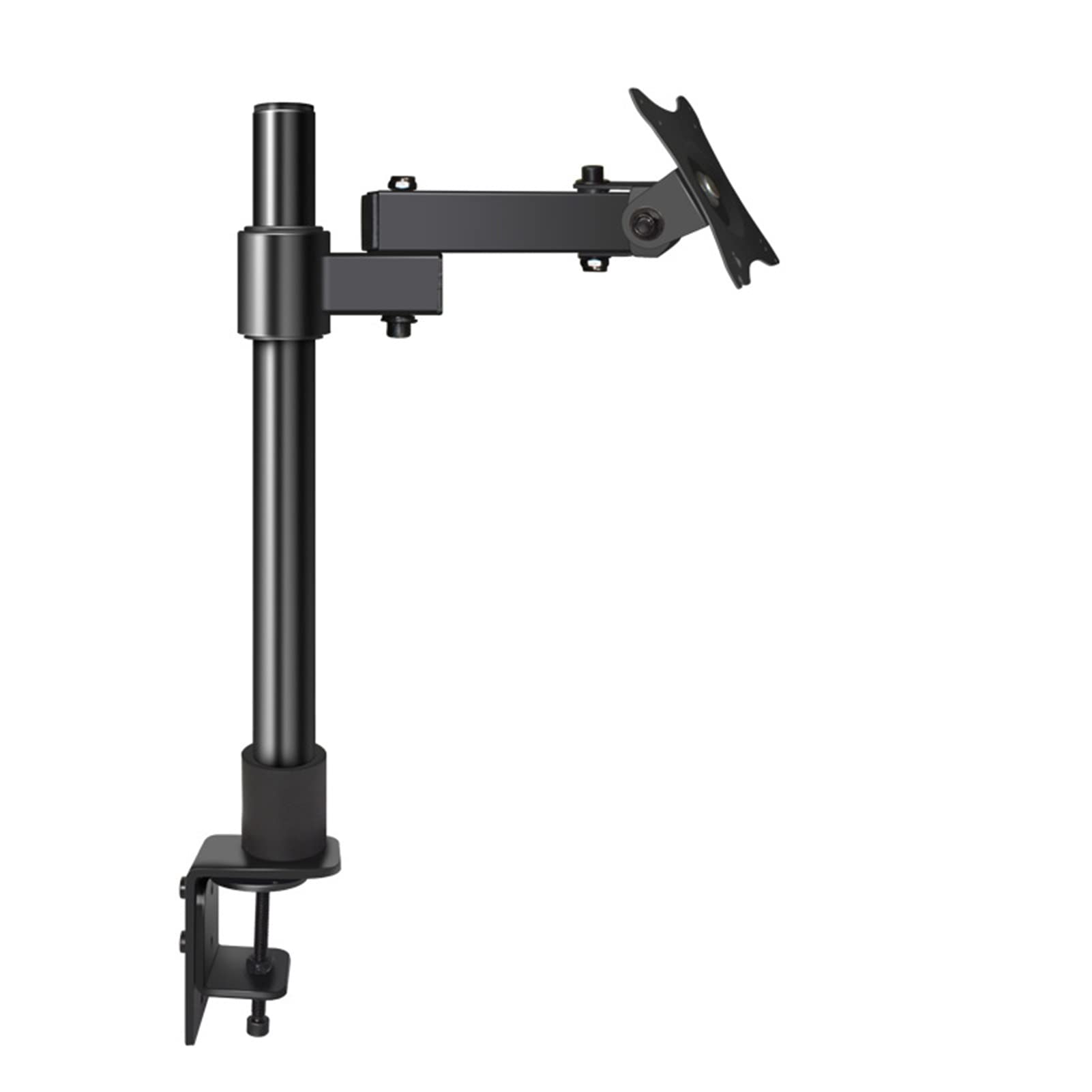 asdchZen Single Monitor Mount,Height/Angle Adjustable Single Desk Mount Stand For 14-27" Computer Screens,75X75Mm Or 100X100Mm,40cm
