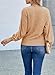 SHEWIN Sweaters for Women Casual Crewneck Long Sleeve Tops Lightweight Knit Oversized Women's Sweaters Spring Clothes for Women Khaki Large