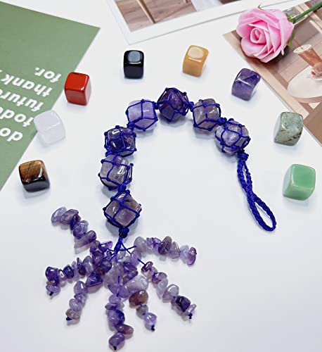 XIANNVXI Amethyst Crystal Hanging Healing Crystals Gemstones Decor Tumbled Stones Car Rearview Mirror Wall Hanging Crystals Reiki Crystal Gifts - Image 2