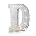 Produktbild Darice LED Metal-Buchstabe D, Metall, Silver, 25.5 x 19 x 5 cm