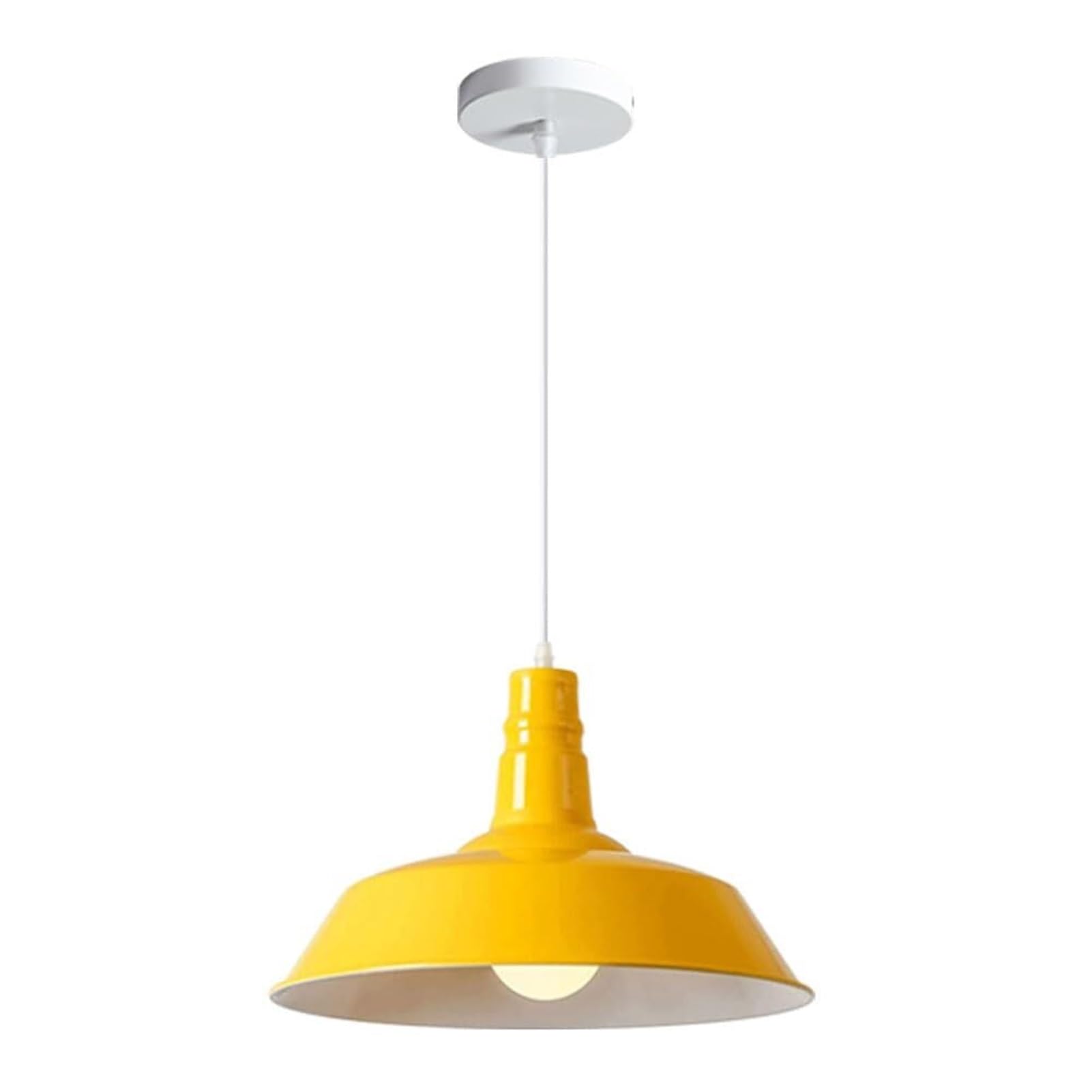 HUAYUSEDF Modern Industrial Metal Pendant Lamp Chandelier Hanging Lighting Ceiling Fixture E27 Single Head Personalized for Restaurant Bar Farmhouse