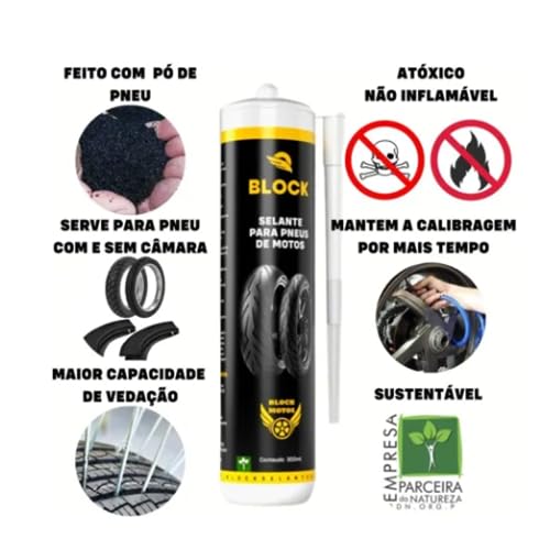 Vacina Selante Preventiva Para Pneus de Moto - Block (300ml)