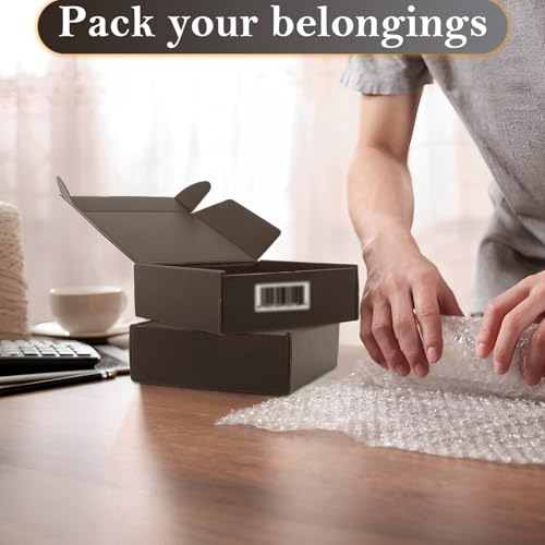 Image of Cardboard Boxes,15 Pack Shipping Boxes 6x6x2 Recyclable Mailing Boxes Colored Corrugated Cardboard Box Small Storage Boxes for Shipping, Mailing, Gifts Packaging (Coffee)