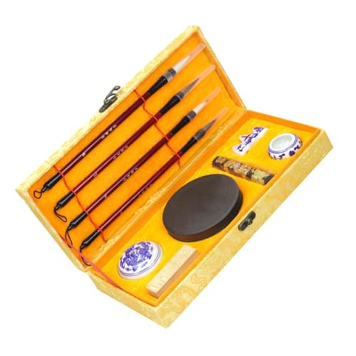 Kit de calligraphie chinoise Veemoon avec coffret de fournitures de style traditionnel