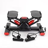 OGXNステッパー サイドステッパー ツイストステッパー 静音設計足踏み健康器具 有酸素運動ダイエット両対応 踏み台昇降式フィットネス機能 家庭用室内高齢者用 (黒赤色)