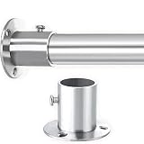 39"Closet Rod, (1-1/4") Dia32mm.304 stainless steel heavy duty Closet Rod,with 2 flange sockets clos