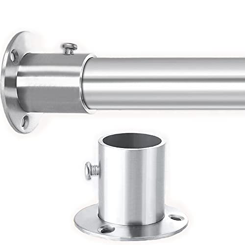 39"Closet Rod, (1-1/4") Dia32Mm.304 Stainless Steel Heavy Duty Closet Rod,With 2 Flange Sockets Closet Rods(39Inch,1 Rod) #TOP21
