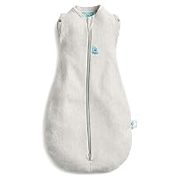 ergoPouch 0.2 TOG Cocoon Swaddle Bag, 3-6 Months, Grey Marle Print –Organic Cotton, Two-Way Zip, Arms In/Out, Lightweight & Breathable, Ideal For Room Temperatures (22–26°C)