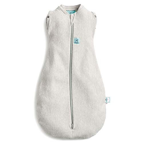 Image of ergoPouch Cocoon Swaddle Sack 0.2 TOG - Baby Sleep Sack, Gentle Snug Fit Helps Calm Startle Reflex, Ideal for Arms In/Out Sleeping, Soft Breathable Fabric for Better Sleep (0 Months, Grey Marle)