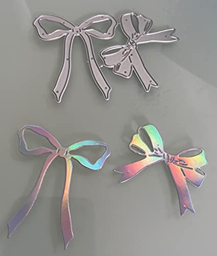 Xmyxcraft 2 Sets Bow Metal Die Cuts, Christmas Bowknot Decoration Wedding Cutting Dies Cut Stencils For Diy Scrapbooking Album Embossing Paper Dies Card Making #TOP7