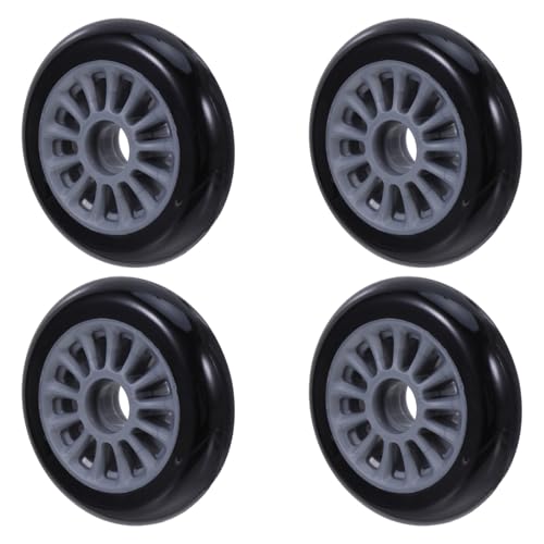 Roues de rechange en plastique noire POPETPOP pour trottinette et skate
