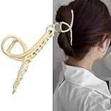Large Snake Metal Hair Claw Clips - Thick Hair Gold Shark Barrette, Strong Hold Non-Slip Hair Clamps, Hair Clips for Women and Girls