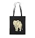 Produktbild Comedy Bags - Elefant - Jutebeutel - Lange Henkel - 38x42cm - Farbe: Schwarz/Beige