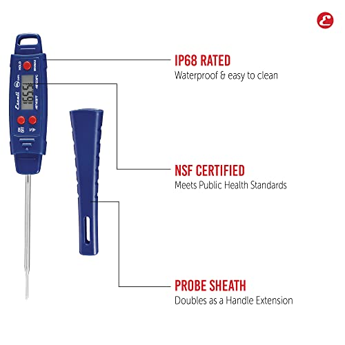DHP3 Advanced Digital Waterproof Dishwasher Safe Meat Thermometer, Min/Max Recall, Navy Blue - Image 3