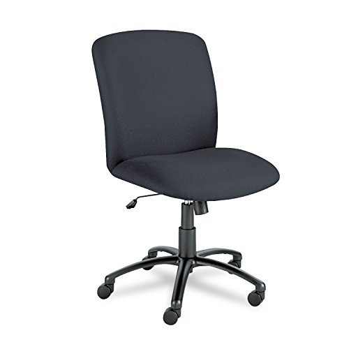 Safco High Back Big and Tall Swivel Desk Task Chair Adjustable Height and Rolling Base, Rated for 24-7 Use, 500 lbs. Weight Capacity, Work or Home Office, Black (3490BL)