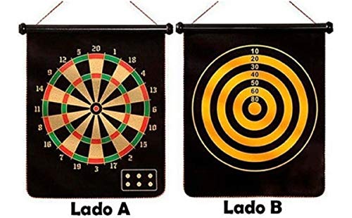 Jogo Dardo Magnéticos Imã Tiro Ao Alvo Dupla Face 6 Dardos