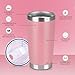 VQRRCKI 20 oz Tumbler Stainless Steel Tumblers Bulk with Lid Double Wall Insulated Coffee Tumbler Cups for Hot & Cold Drinks Powder Coated Travel Coffee Tumbler Mug Metal (Rose Pink, 6 pack)
